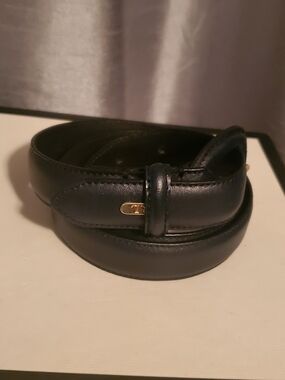 Womens Blue Leather Ralph Lauren Belt